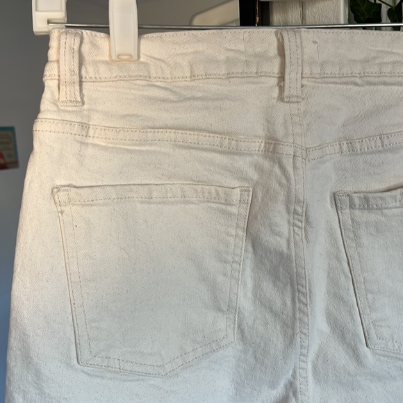 khaki colored slim straight high waisted jeans - Picture 5 of 5